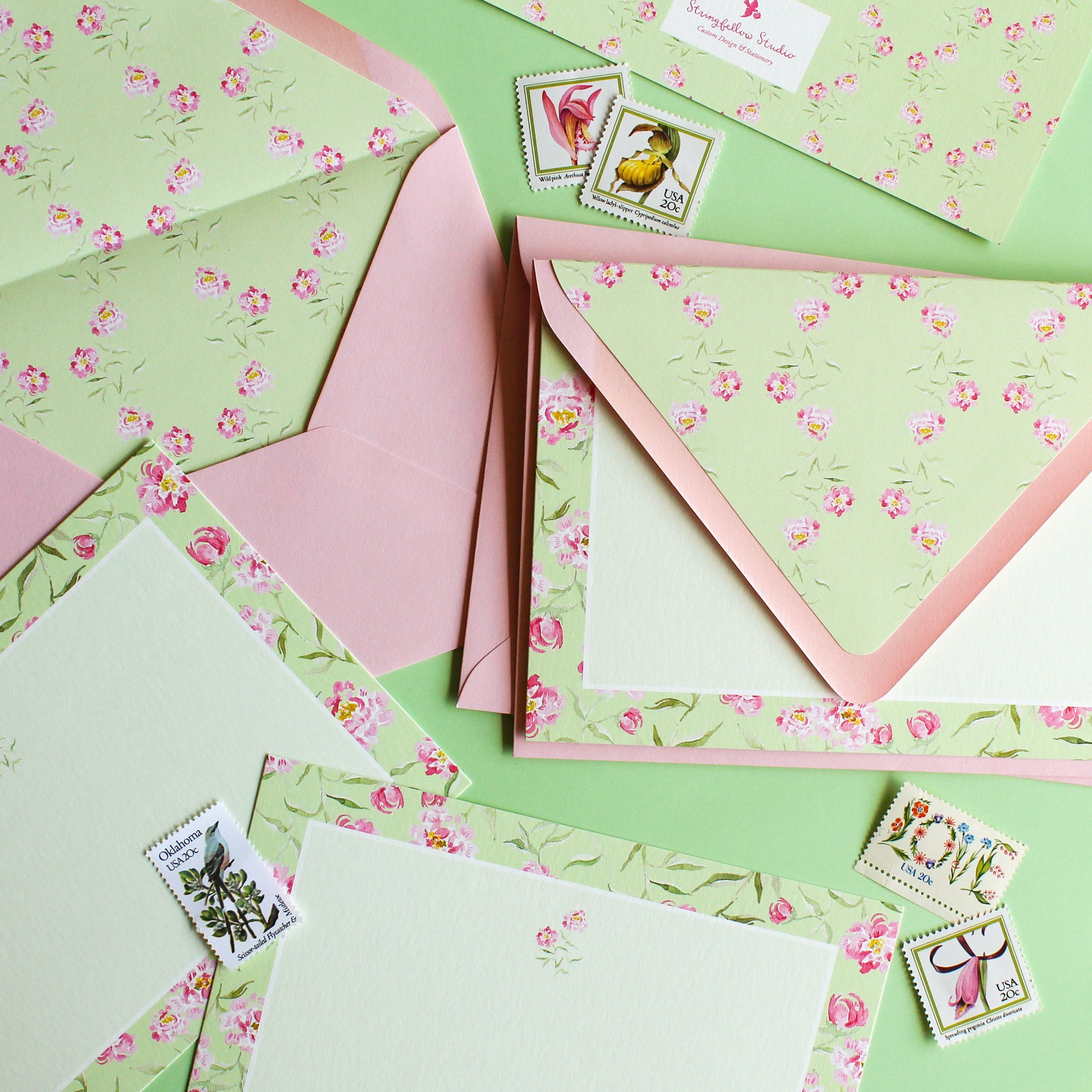 Peony Stationery Set