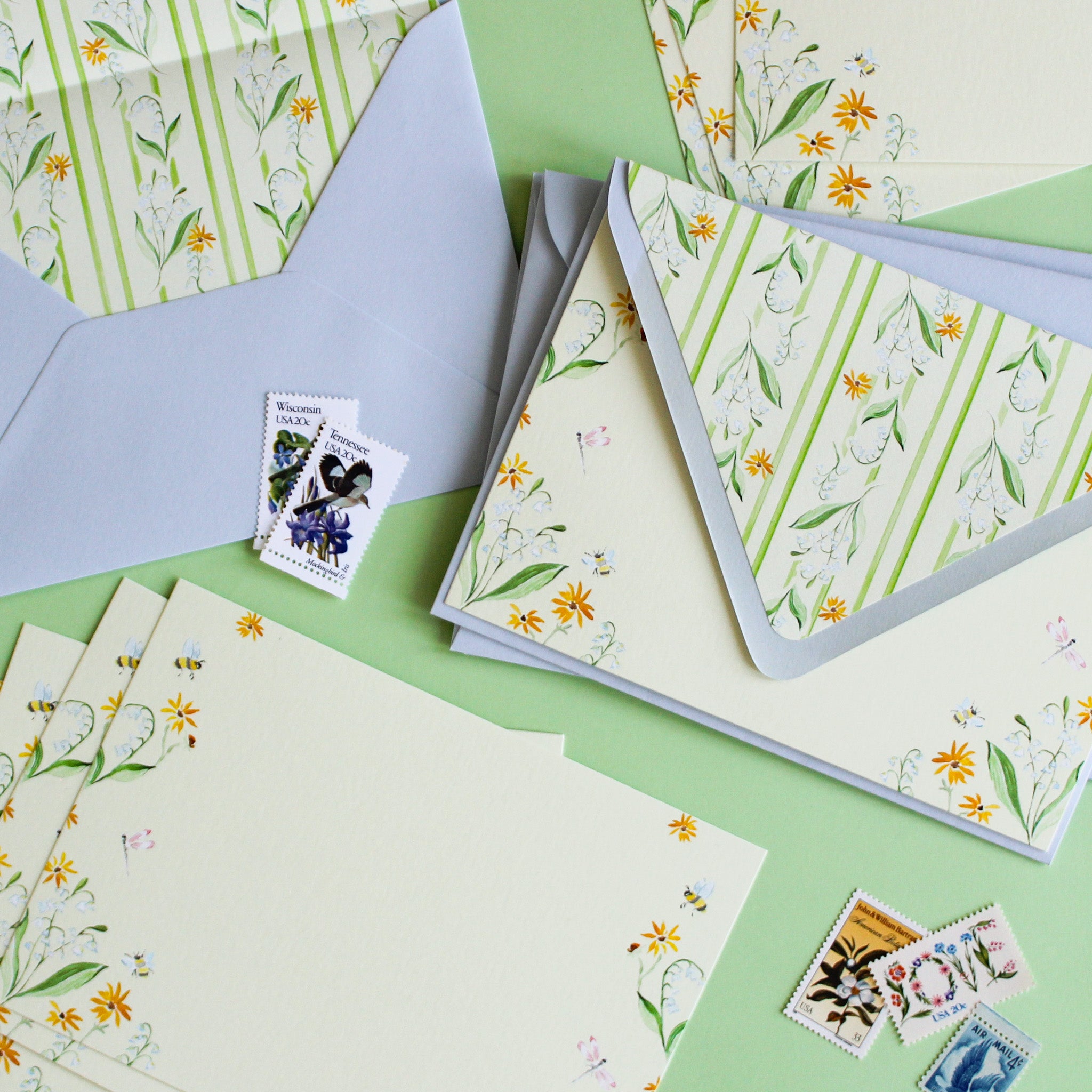 Lily of the Valley Stationery Set